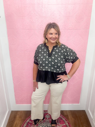 Midnight Petal Blouse