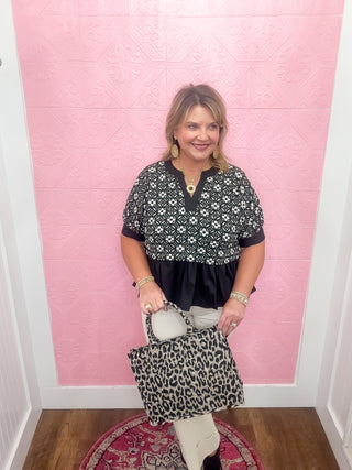 Midnight Petal Blouse