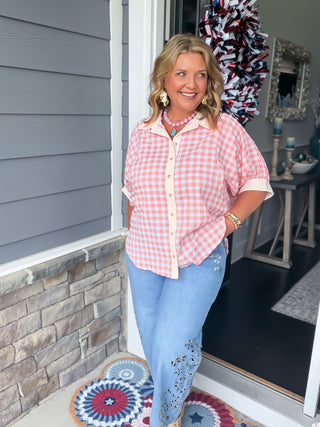 Mixed in Pink Blouse
