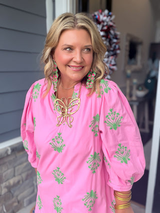 Spring Fling Puff Sleeve Dress