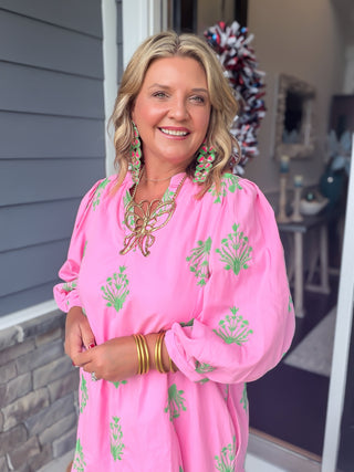 Spring Fling Puff Sleeve Dress