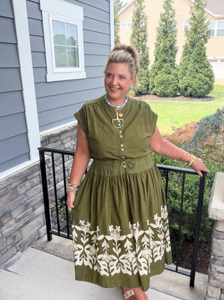 Ivy Jane | Olive Oasis Maxi Dress