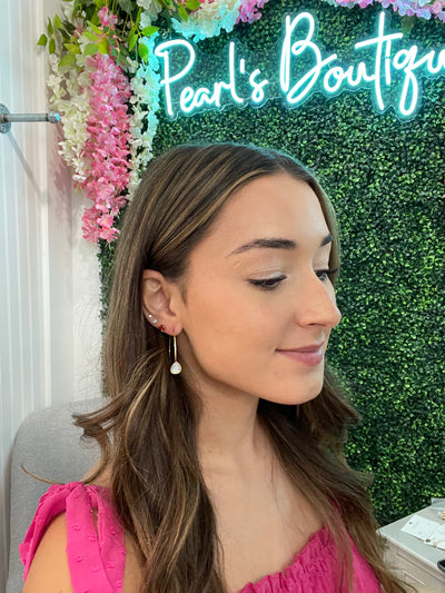 Iridescent Radiance Hoop Earrings