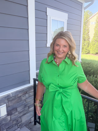 Green with Envy Midi Dress