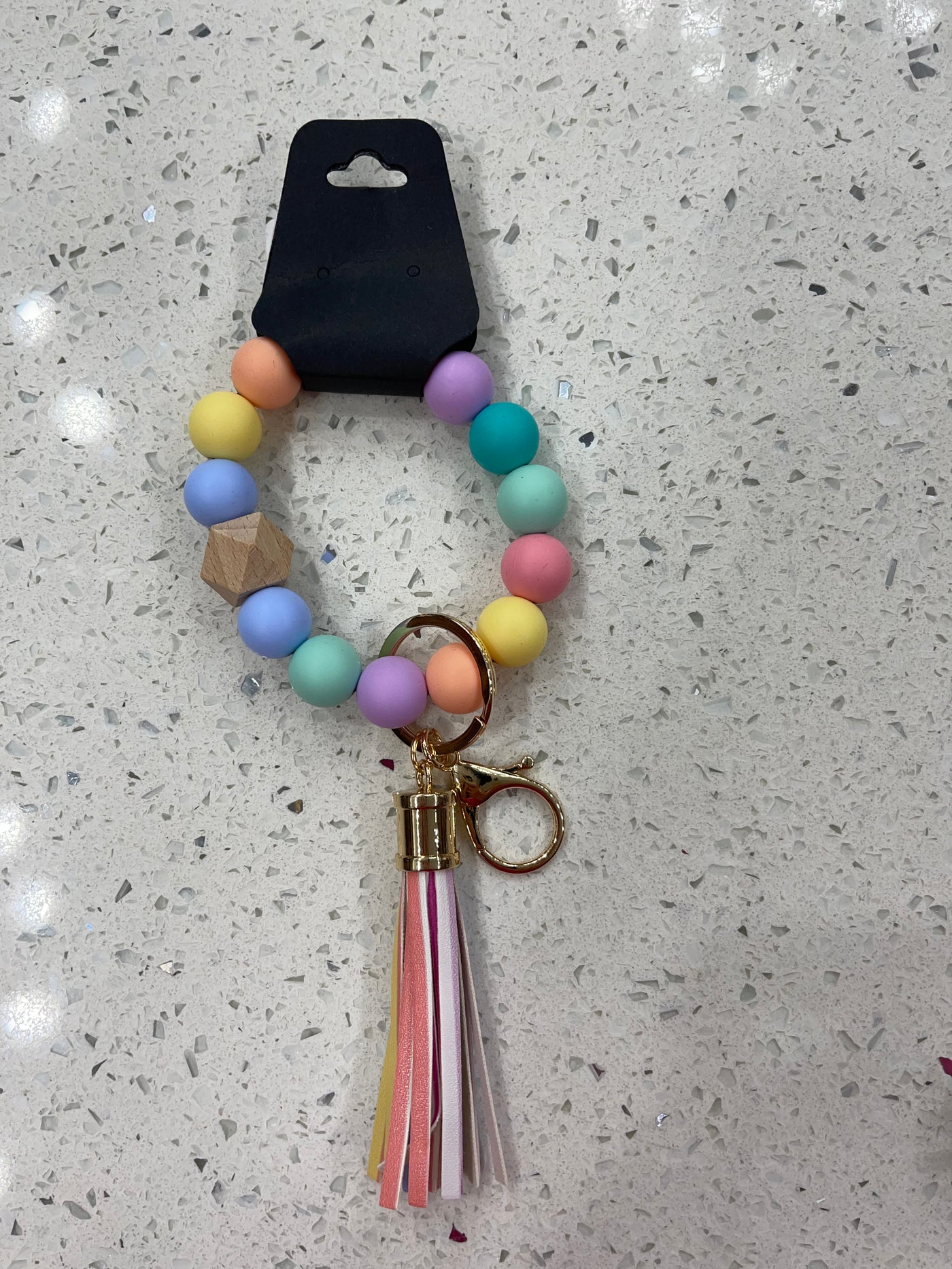 Multi Color Bead Keychain