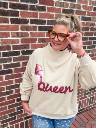 Queen Of Sparkles |  Red Wine Pouring 'QUEEN' Sweatshirt