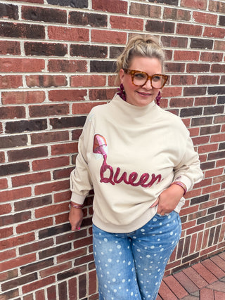 Queen Of Sparkles |  Red Wine Pouring 'QUEEN' Sweatshirt