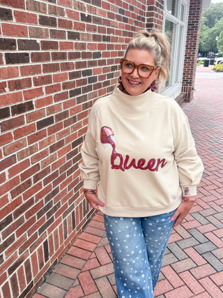 Queen Of Sparkles |  Red Wine Pouring 'QUEEN' Sweatshirt