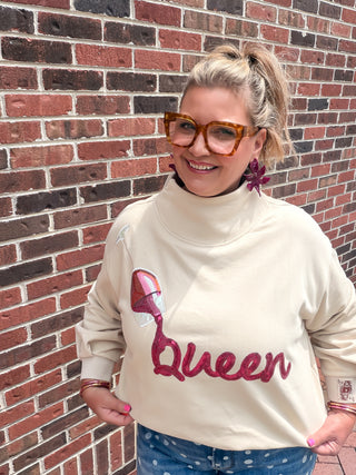 Queen Of Sparkles |  Red Wine Pouring 'QUEEN' Sweatshirt