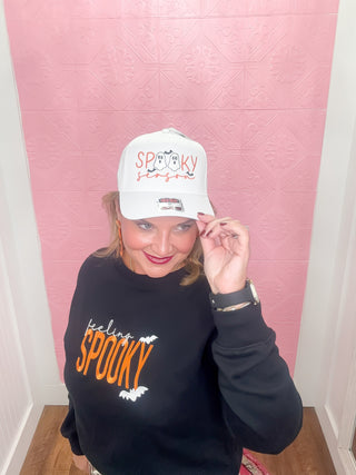 Feeling Spooky Halloween Sweatshirt, black sweatshirt, crew neck. feeling spooky embrodery, soft, oversized, halloween
