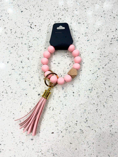 Lt. Pink Bead Keychain