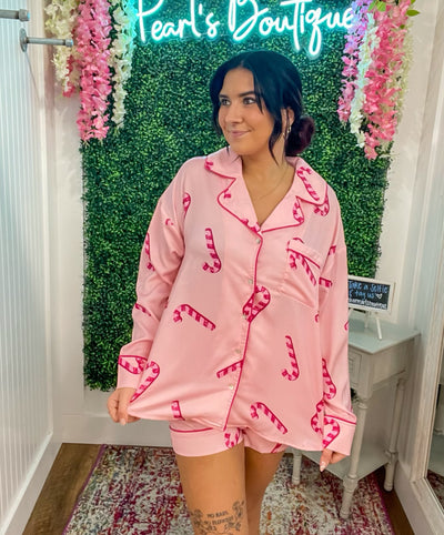 Candy Cane Pajama Set