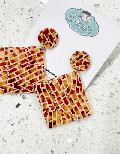 Natural Square Earrings
