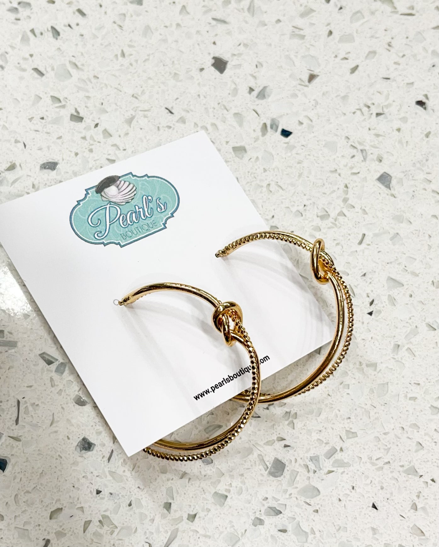 Knotted Brass Metal Hoops