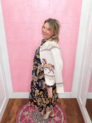 Pony Trails Knit Cardigan