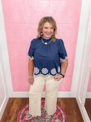Threaded in Petals Blouse