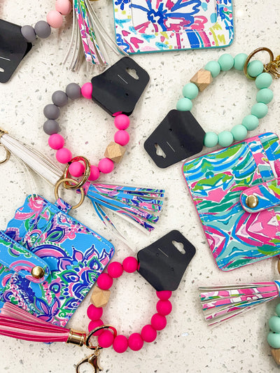 Lt. Pink Bead Keychain