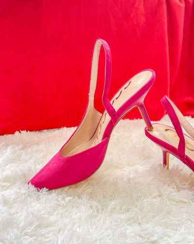 Barbie Slingback Pink Suede Heel