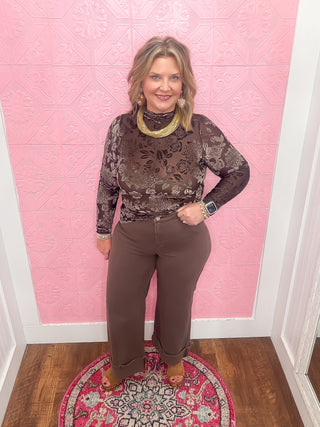 Vivi Velvet Mesh Top