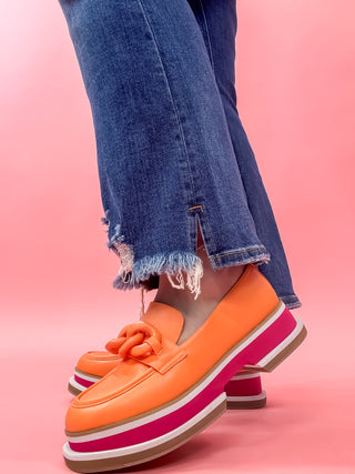 Madison Platform Loafer - Orange Sorbet