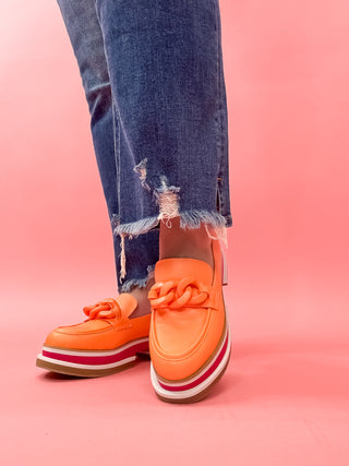 Madison Platform Loafer - Orange Sorbet