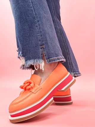 Madison Platform Loafer - Orange Sorbet