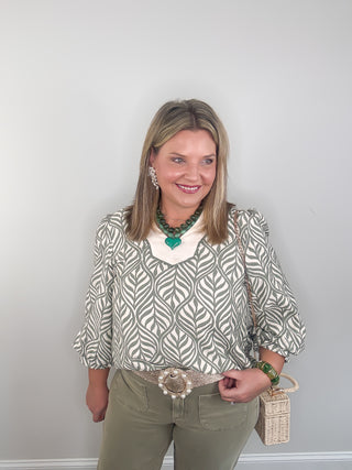 The Boho Leafline Blouse