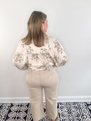 Chic Wide Leg Pants | Stone