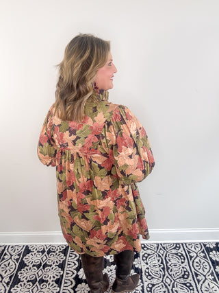 Autumn in Bloom Mini Dress