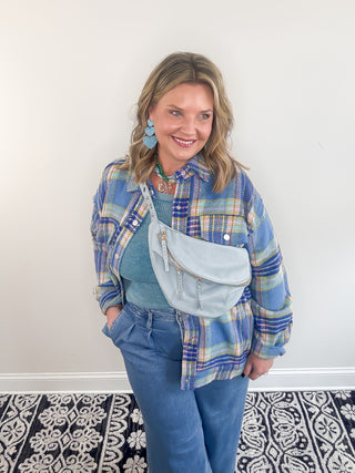 The Fireside Plaid Shacket | Sky