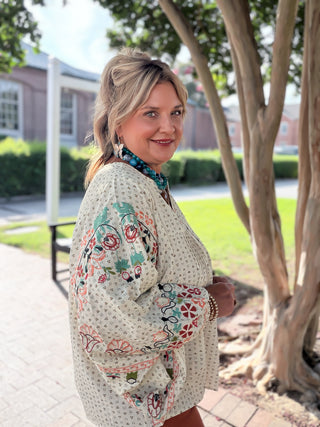 Soft Meadow Embroidered Blouse