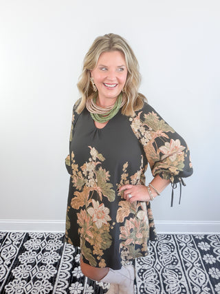 black floral dress