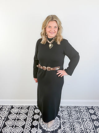 Timeless Ease Midi Dress | Black