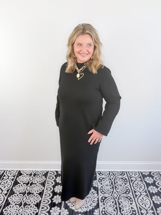 Timeless Ease Midi Dress | Black