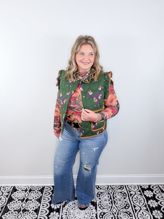 Pressed Petals Mesh Top