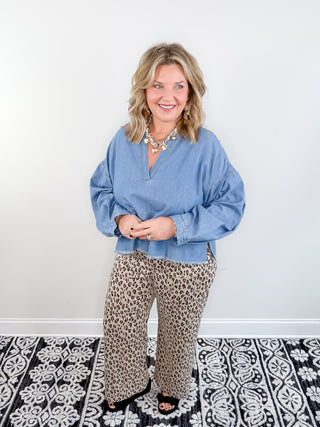 Blue Jean Beauty Top