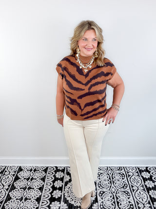 Feline Fine Sweater | Camel