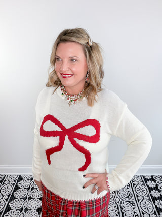 sweater with bow