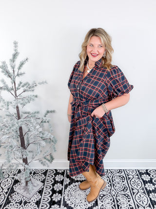 The Darling Check Midi Dress