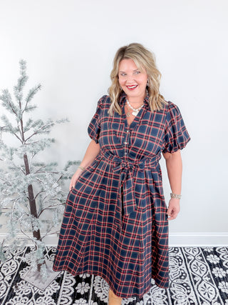 The Darling Check Midi Dress