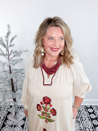 The Embroidered Elegance Maxi Dress