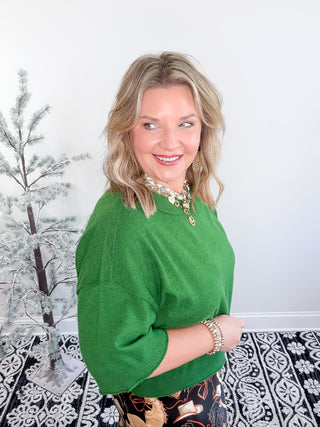 Easy Elegance Sweater | Pine