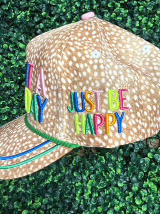 "Make It A Good Day" Fawn Print Hat