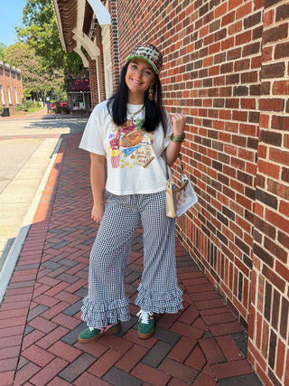 Football Collage Cropped Tee