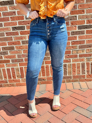 Sage High Rise Skinny Jeans