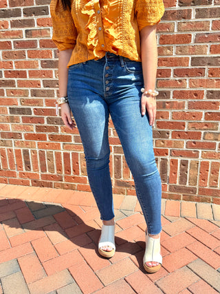 Sage High Rise Skinny Jeans