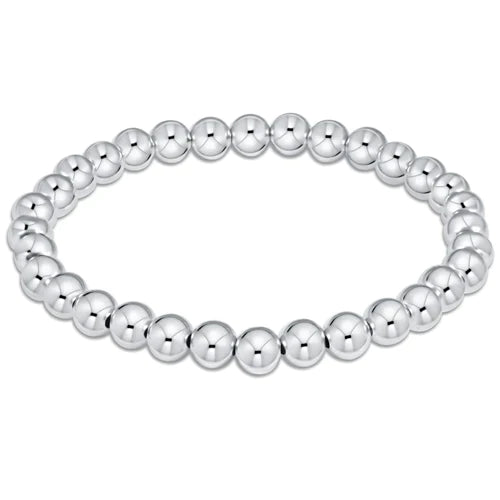 Classic Sterling Bead Bracelet 6mm