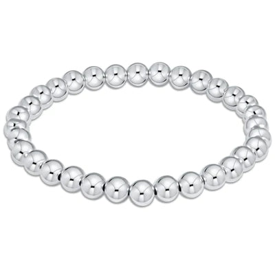 Classic Sterling Bead Bracelet 6mm