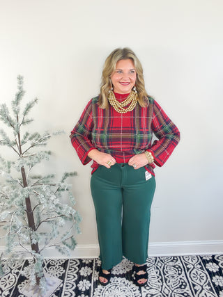 risen green straight leg jeans