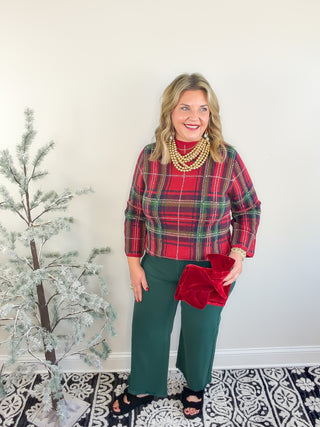 Risen | Festive High Rise Jeans | Hunter Green